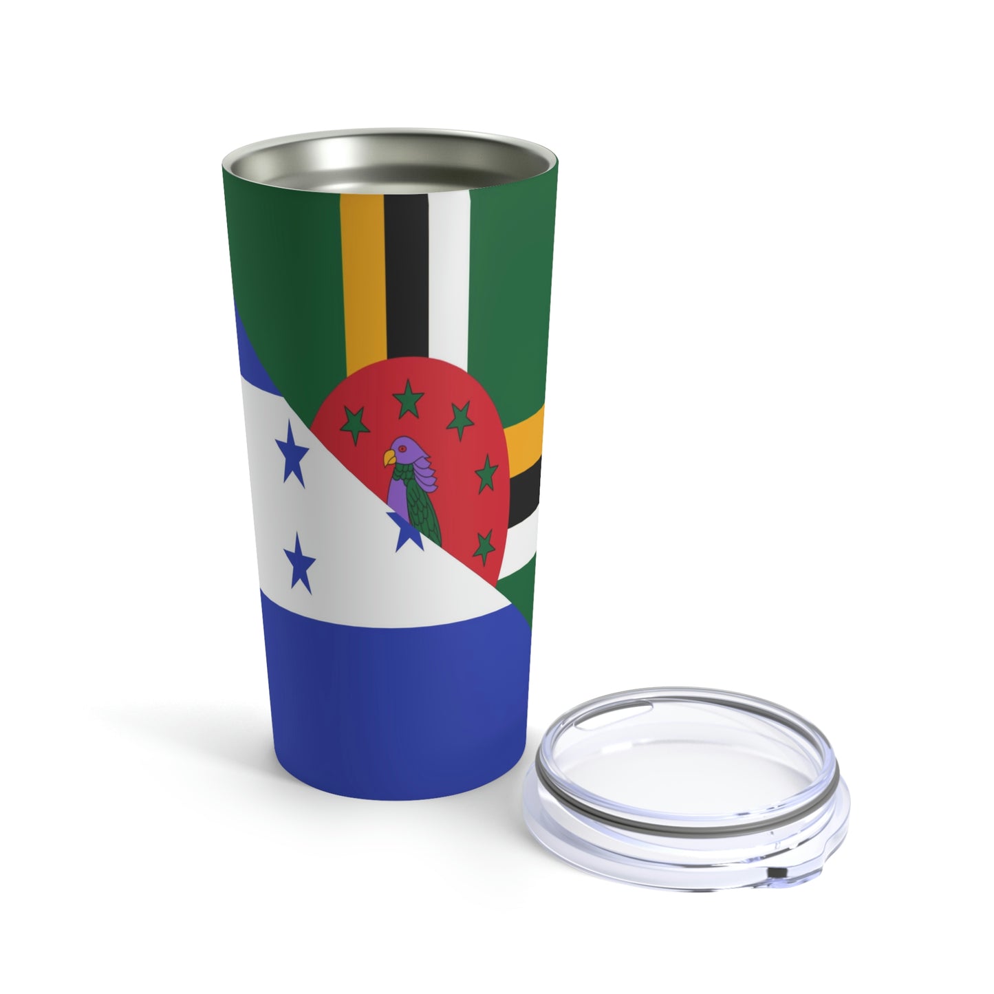 Dominica Honduras Half Honduran Dominican Flag Tumbler 20oz Beverage Container