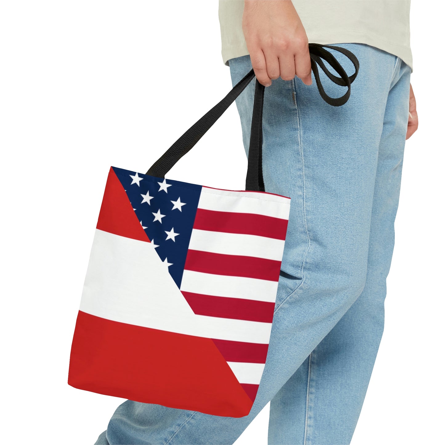 Austrian American Flag Austria USA Tote Bag | Shoulder Bag