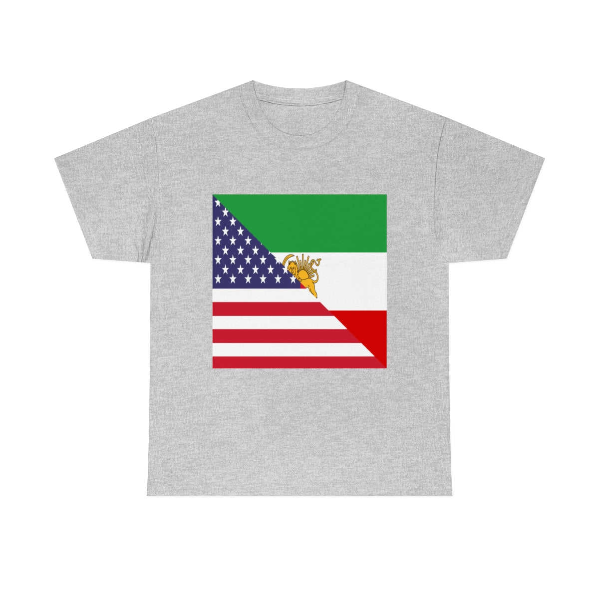 Old Iran American Flag Tee Shirt | Unisex Iranian USA Tshirt