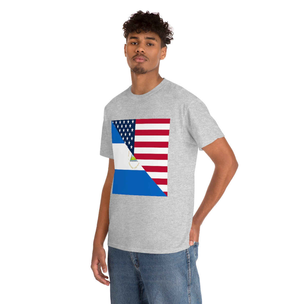 Nicaragua American Flag T-Shirt | Unisex Nicaraguan USA Tee Shirt