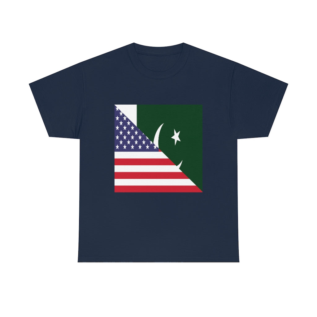 Pakistani American Flag Tee Shirt | Pakistan USA Tshirt