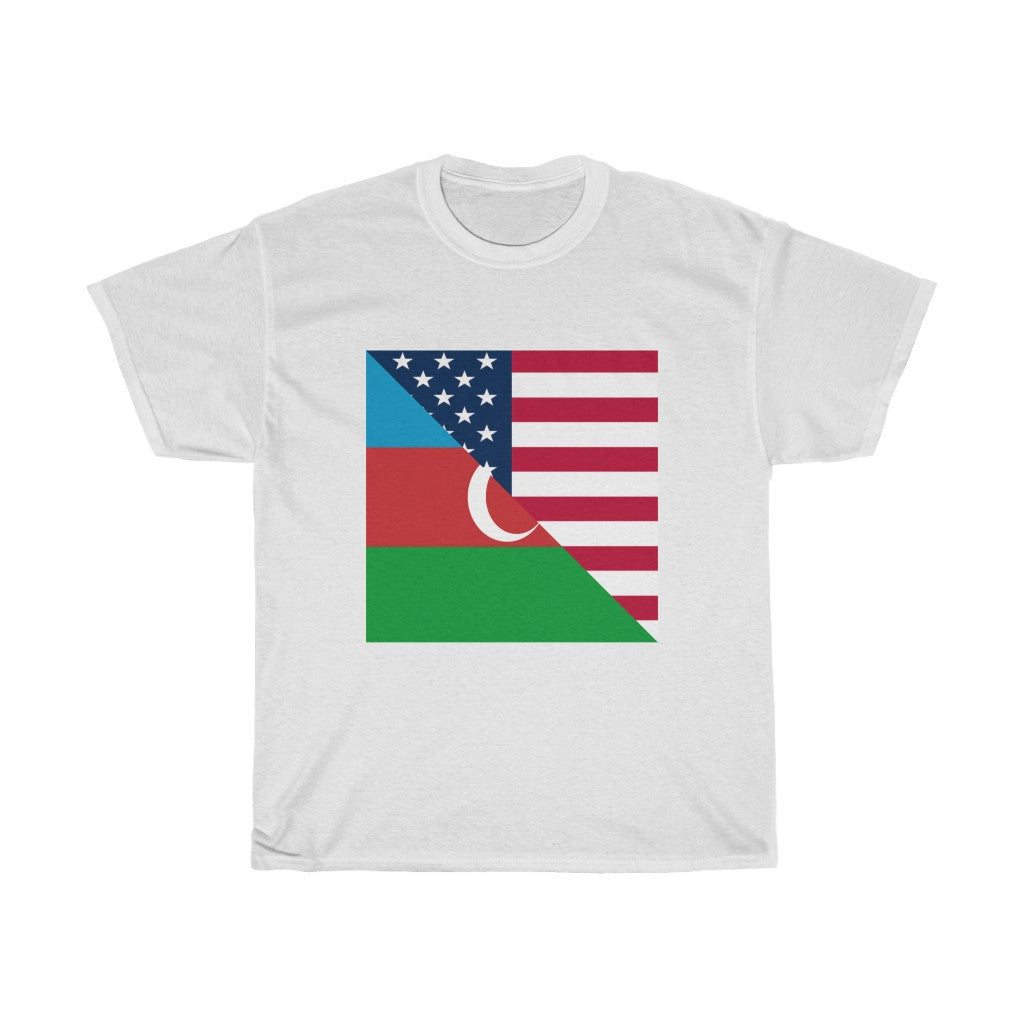 Azerbaijan American Flag T-Shirt | Unisex USA Tee