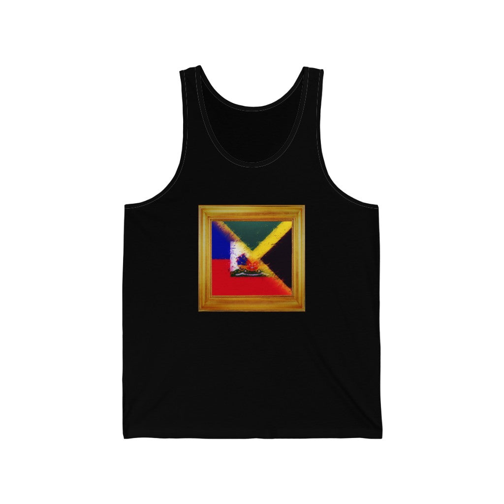 Haitian-Jamaican Flag Tank Top