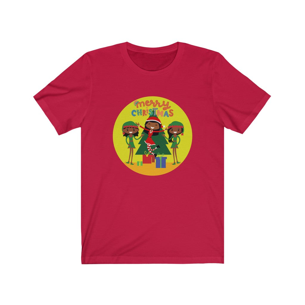 Merry Christmas Black Women T-Shirt | Black Christmas Shirt