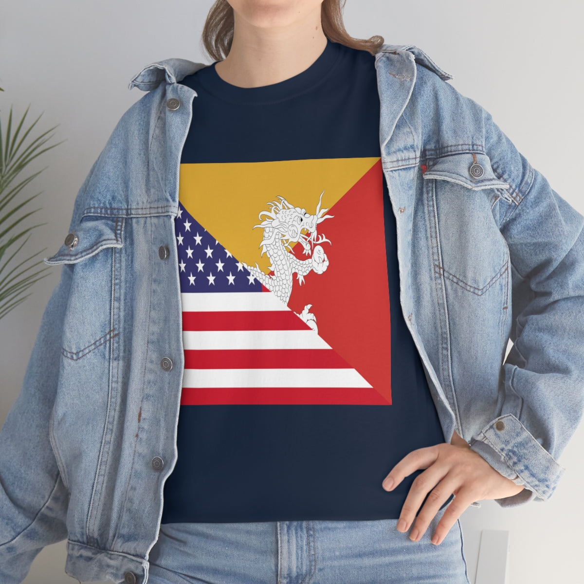 Bhutan American Flag Half Bhutanese USA T-Shirt | Unisex Tee Shirt