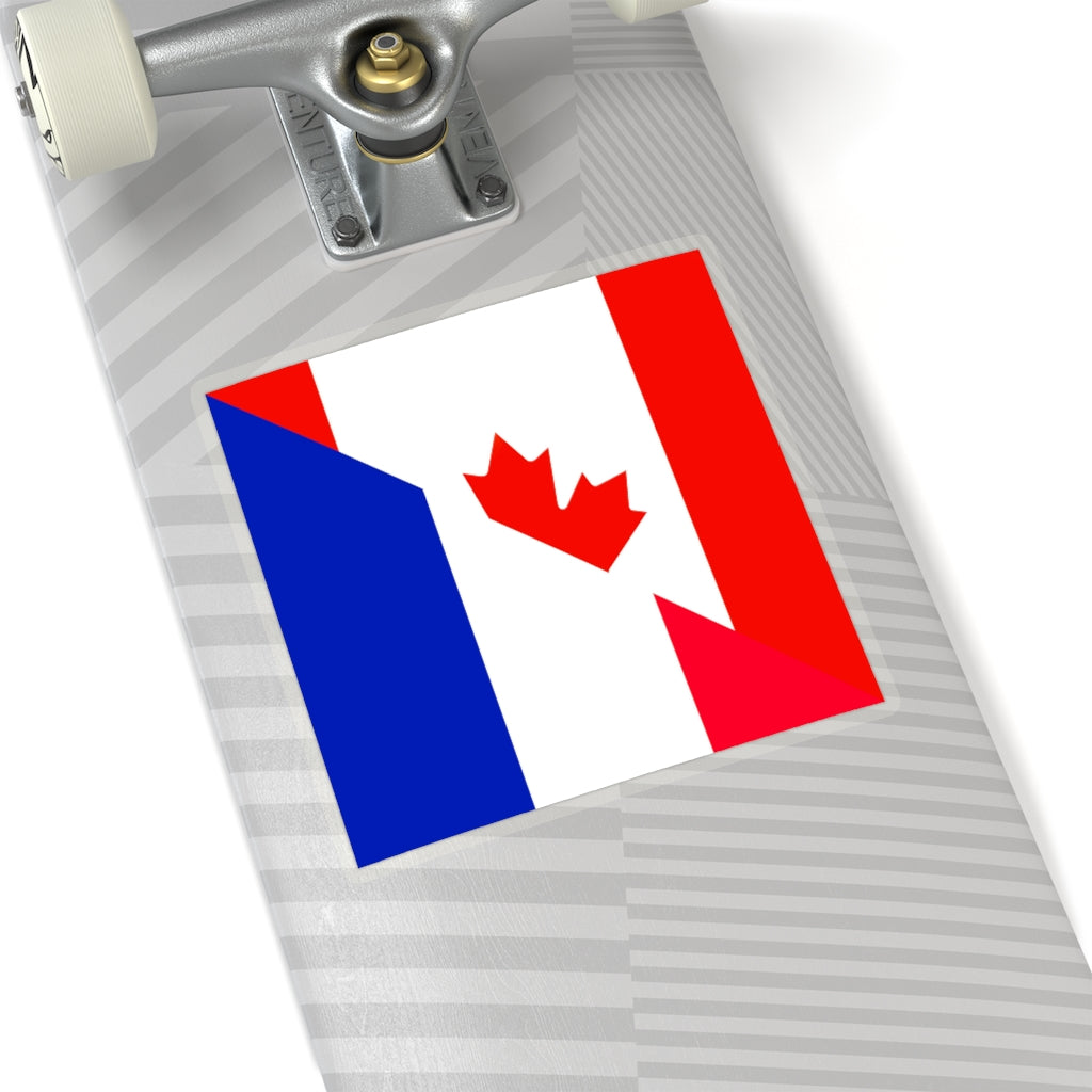 Canadian French Flag Sticker | Canada France Stickers