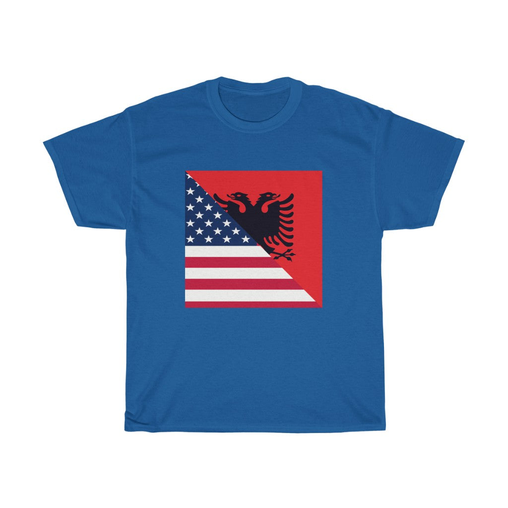 Albanian-American Flag T-Shirt | Unisex Albania USA Tee