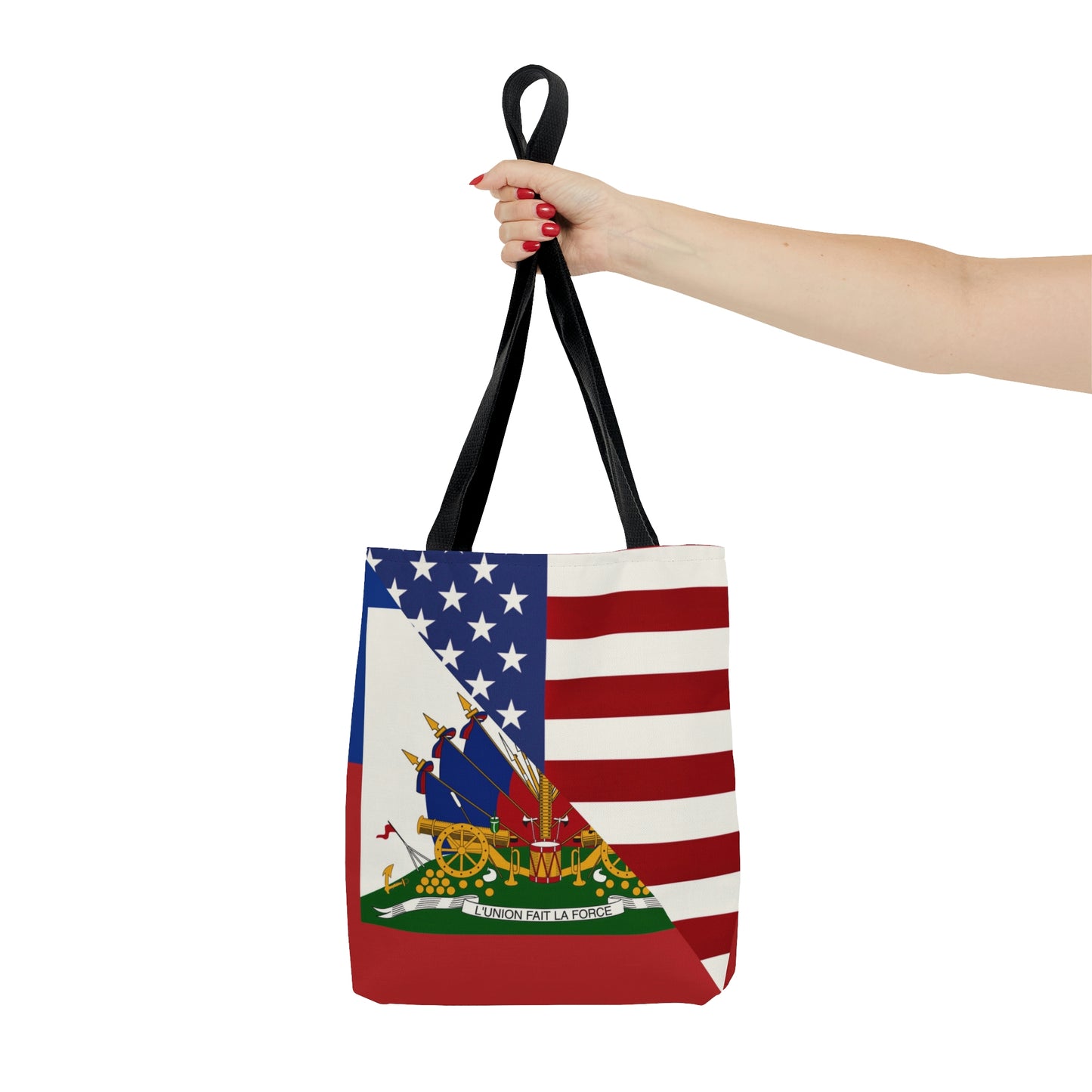 Haiti America Flag | Half Haitian American Flag Ayiti Tote Bag | Shoulder Bag