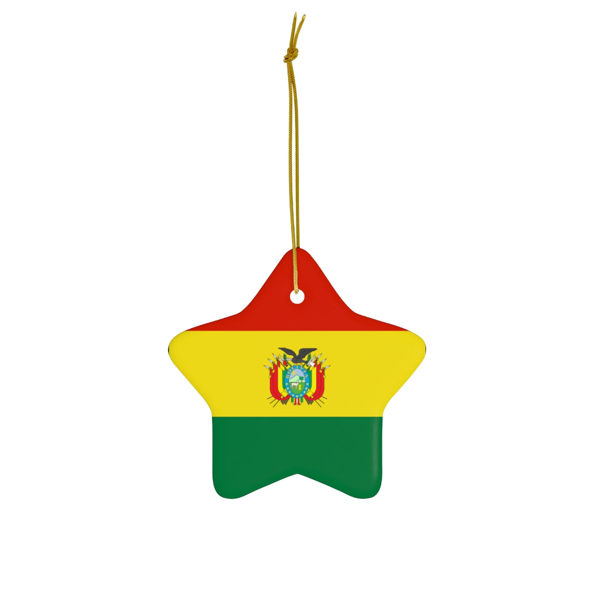 Bolivia Flag Ceramic Ornaments | Bolivian Christmas Tree