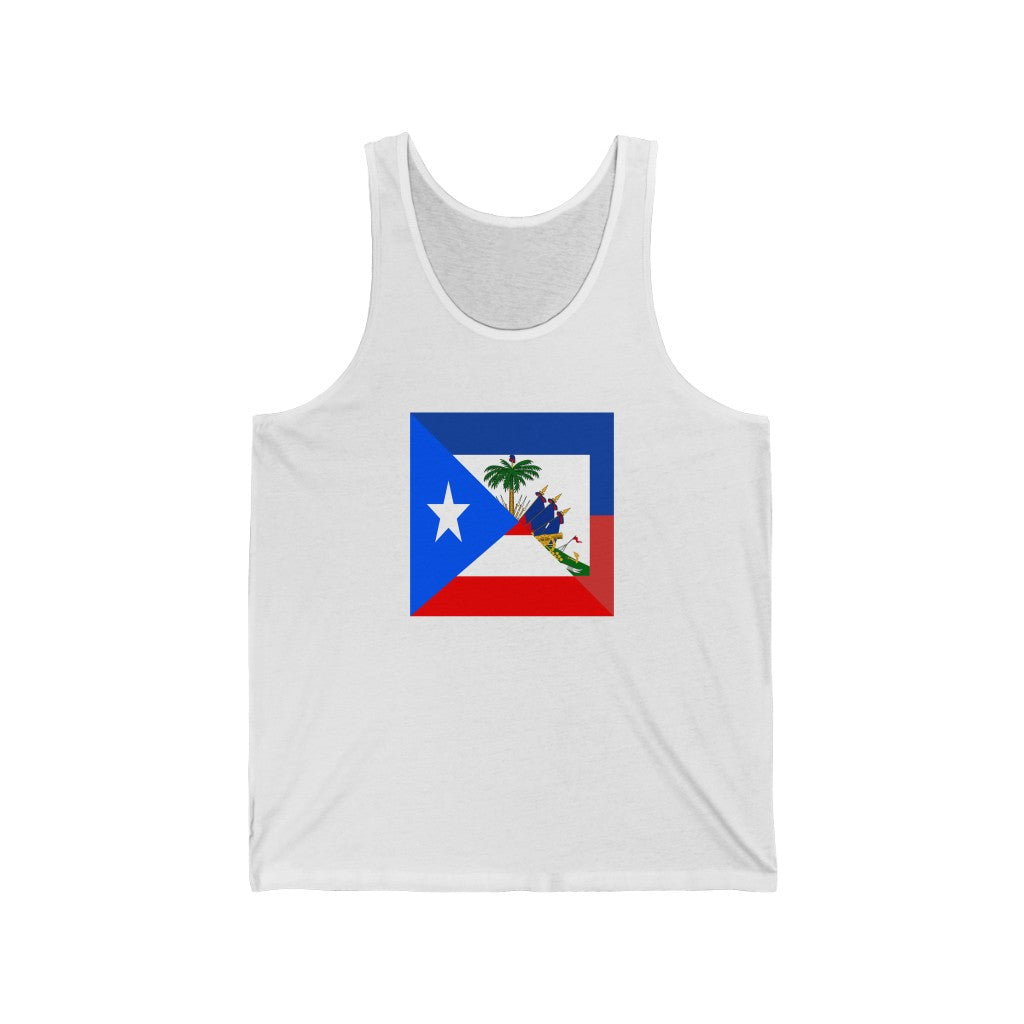 Haiti Puerto Rico Flag Tank Top | Unisex Haitian Boricua Men Women Apparel