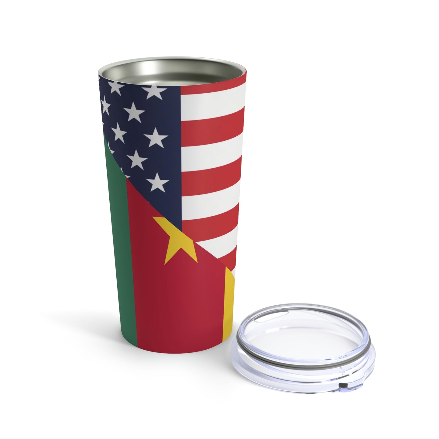 Cameroon American Flag Cameroonian USA Tumbler 20oz