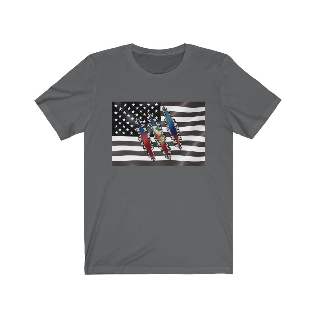 Haiti America Flag T-Shirt | US Haiti Ayiti Men Women Clothing