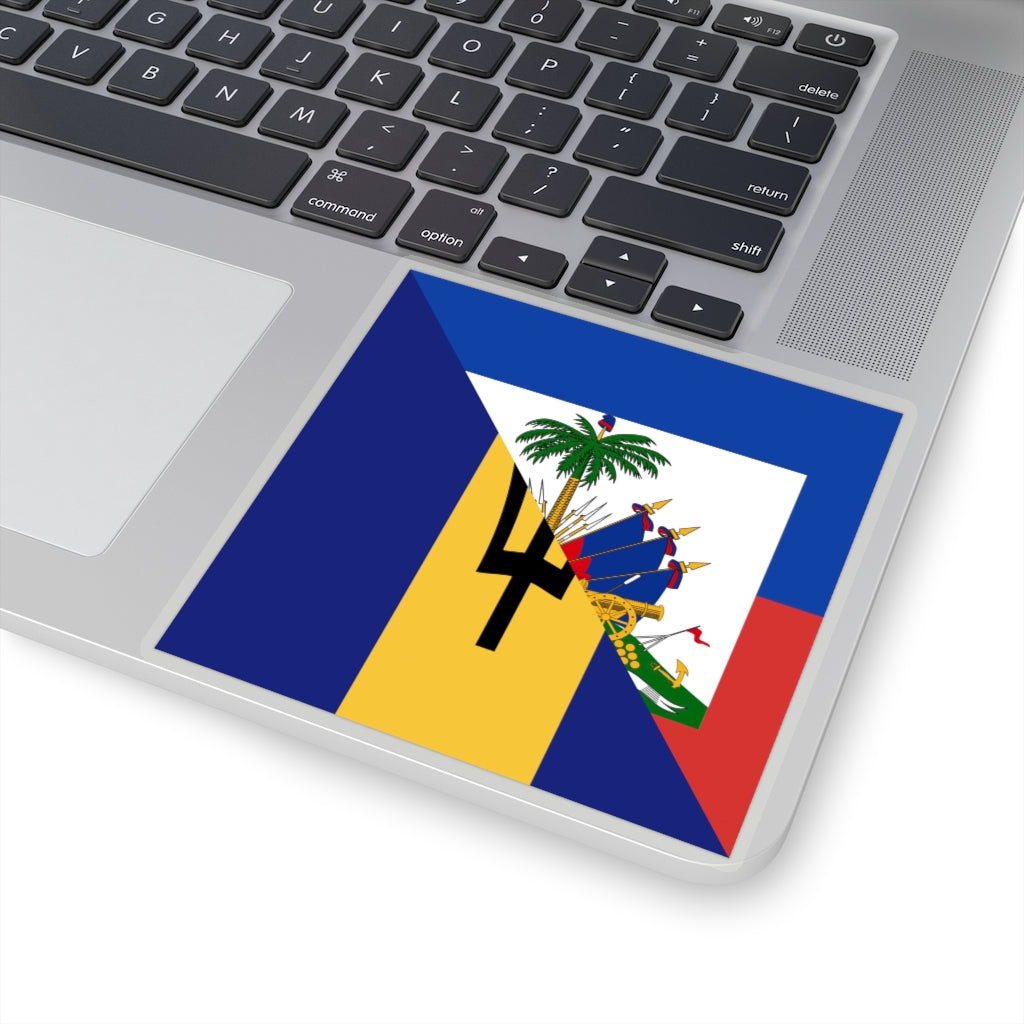 Barbados Haiti Flag Sticker | Bajan Haitian Stickers