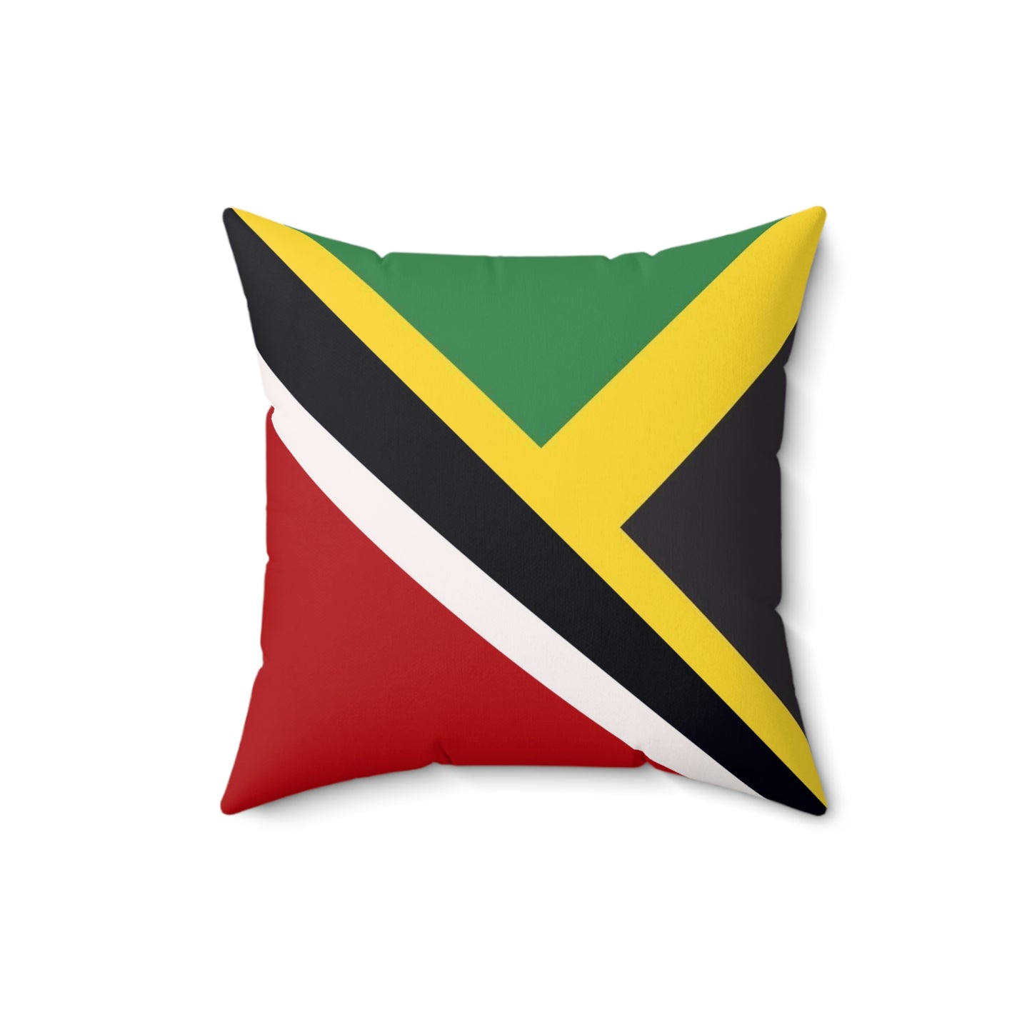 Trini Jamaican Flag | Trinidad Jamaica Flag Spun Polyester Square Pillow