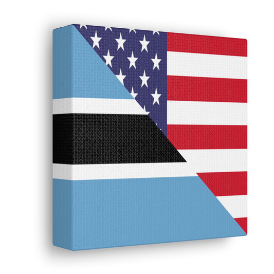 Botswana American Flag USA Canvas Gallery Wraps | Wall Art