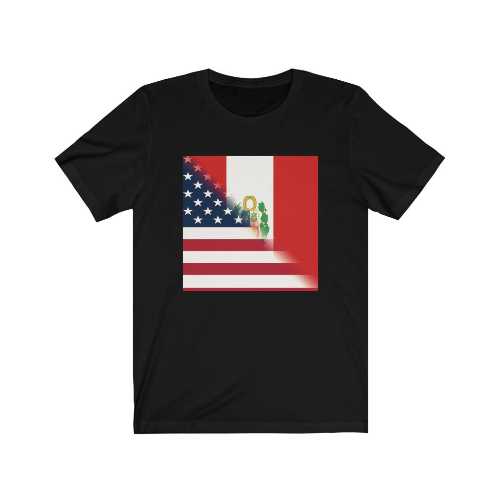 Half Peru - America Flag Tee | United States Peruvian Clothing