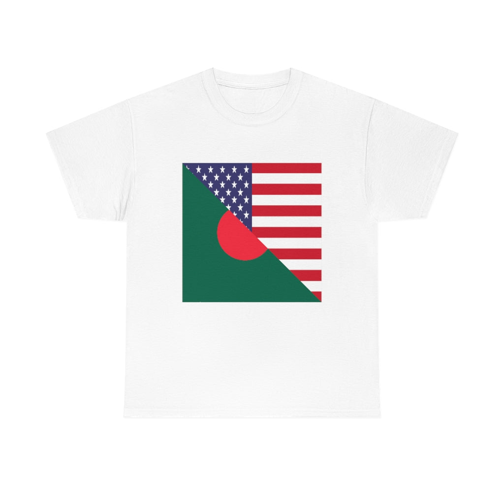 Bangladesh American Flag Tee Shirt | Unisex Bangladeshi USA Tshirt