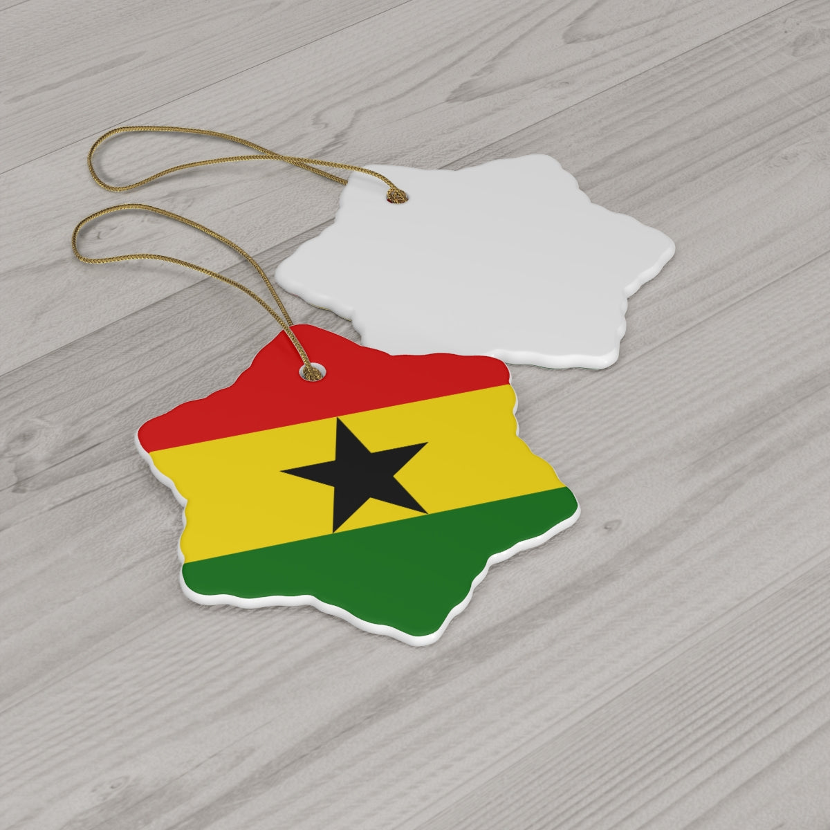 Ghana Flag Ceramic Ornaments | Ghanaian Christmas Tree