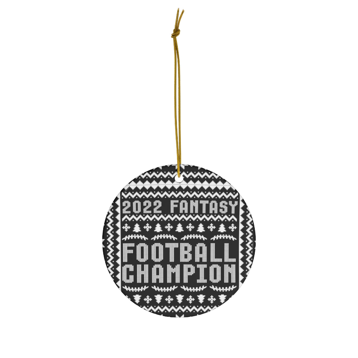 Fantasy Football Champion 2022 Ceramic Ornament | Champ Christmas Tree