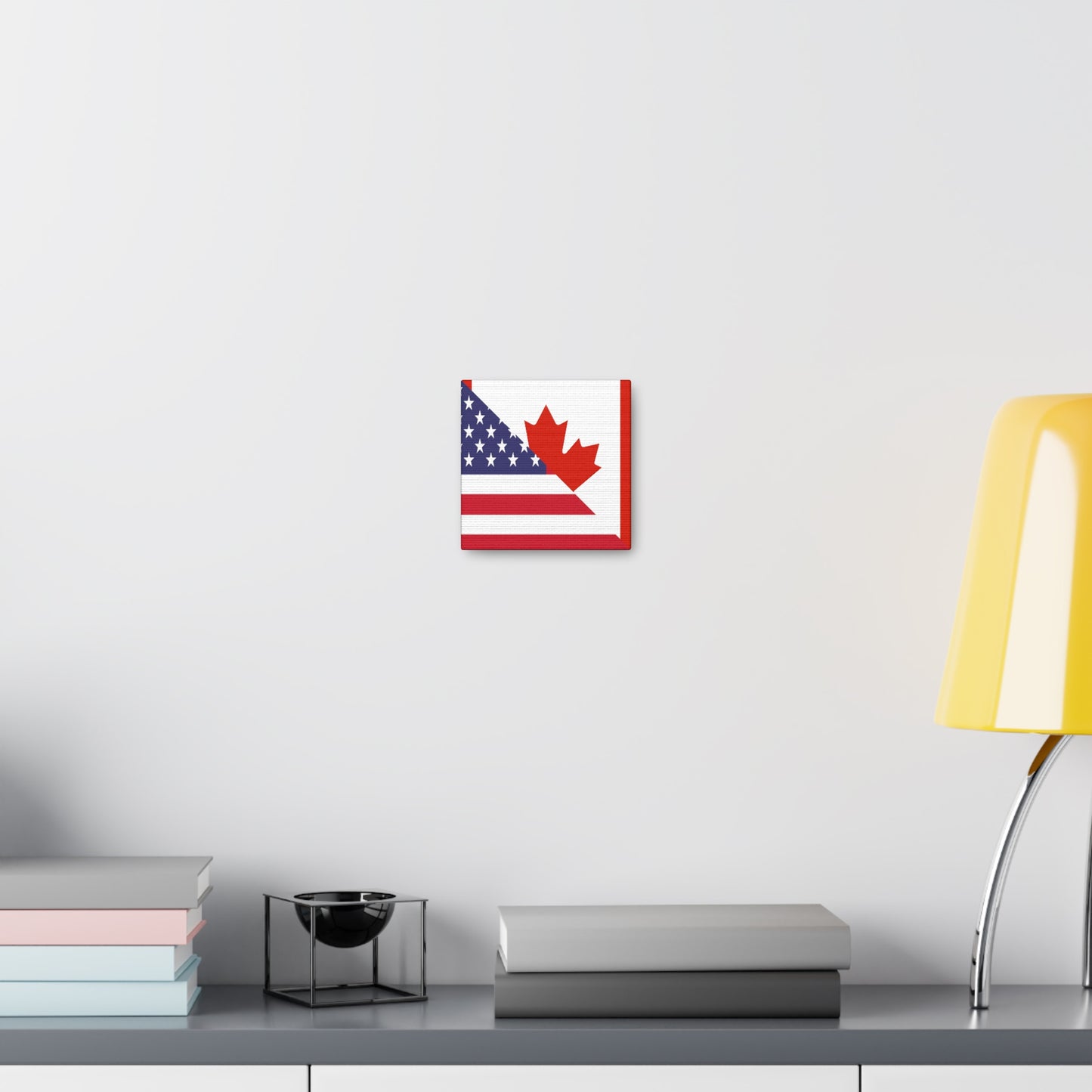 Canadian American Flag Canada USA Canvas Gallery Wraps | Wall Art