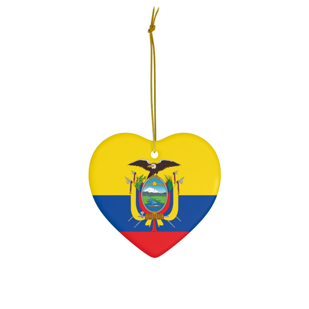 Ecuador Flag Ceramic Ornaments | Ecuadorian Christmas Tree