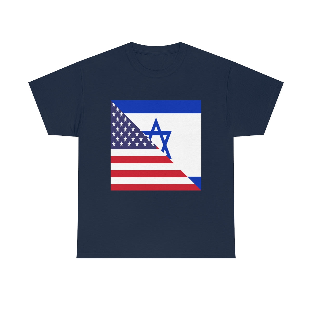 Israel American Flag Half Israeli USA T-Shirt | Unisex Tee Shirt