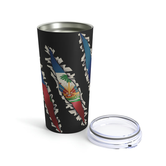 Haitian Flag Slash | Haiti Underneathe Tumbler 20oz