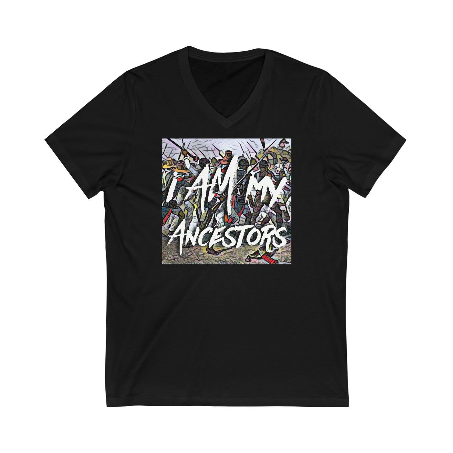 I Am My Ancestors Painting | Represent the Past in the Present V-Neck T-Shirt | Unisex Vee Shirt