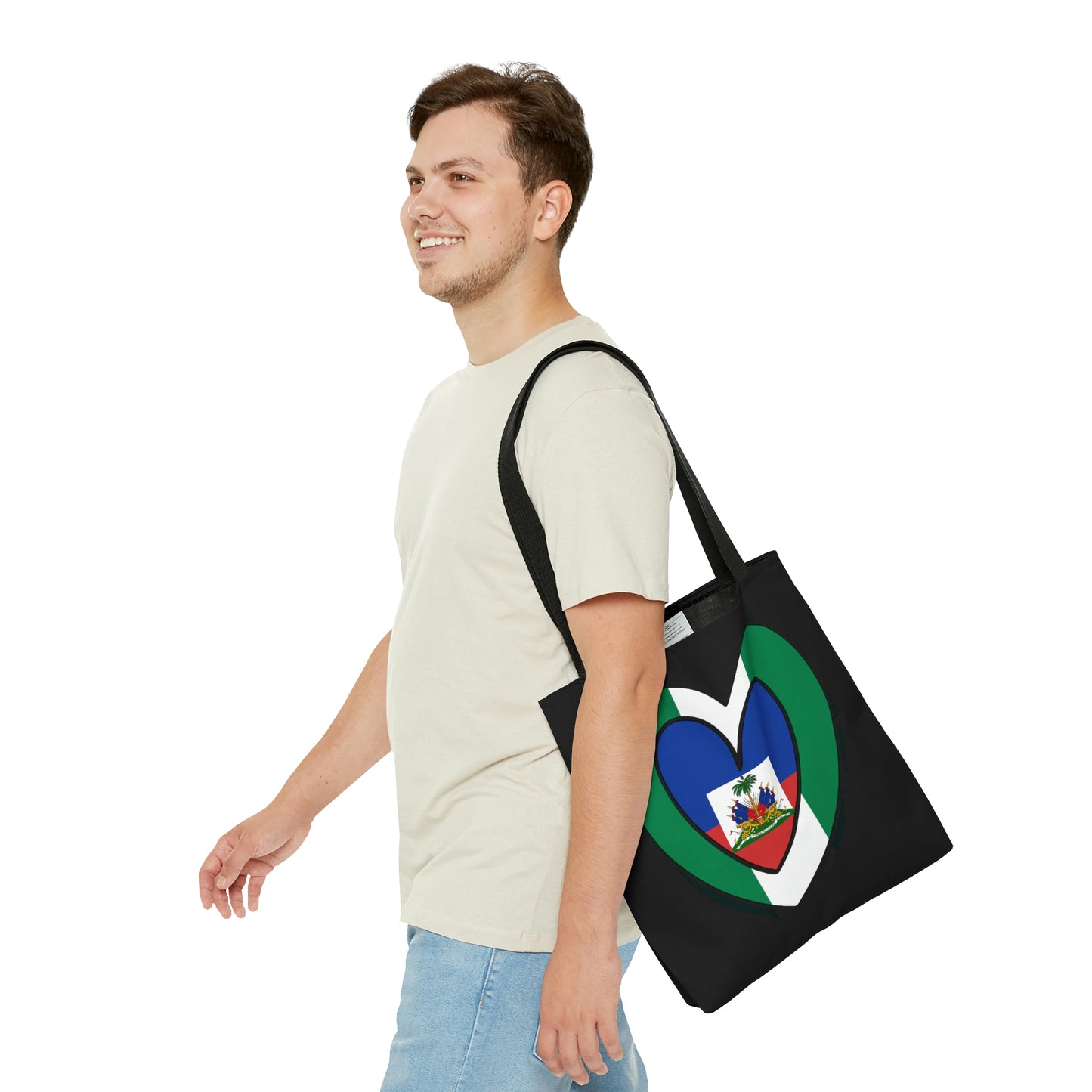 Nigerian Haitian Flag Inner Heart Nigeria Haiti  Tote Bag | Shoulder Bag