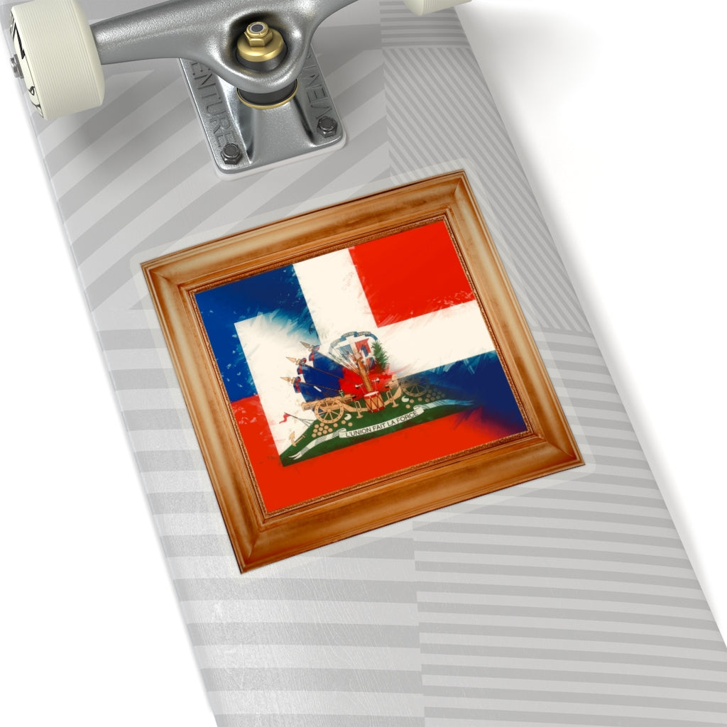 Hispaniola Haiti Dominican Republic Sticker | Haitian Dominican Painting Sticker