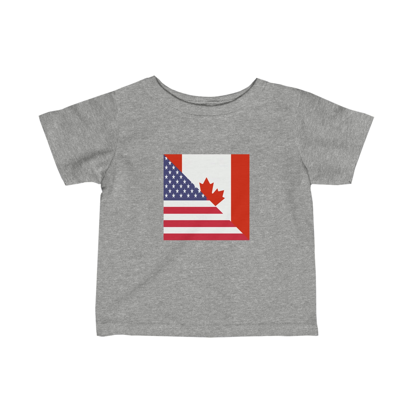 Infant Canadian American Flag Canada USA Toddler Tee Shirt