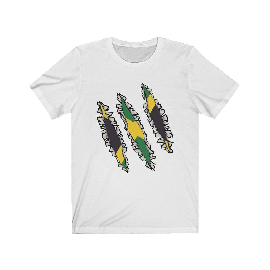 Slashed Jamaican Flag Shirt | Jamaica Tee Men Women Clothing