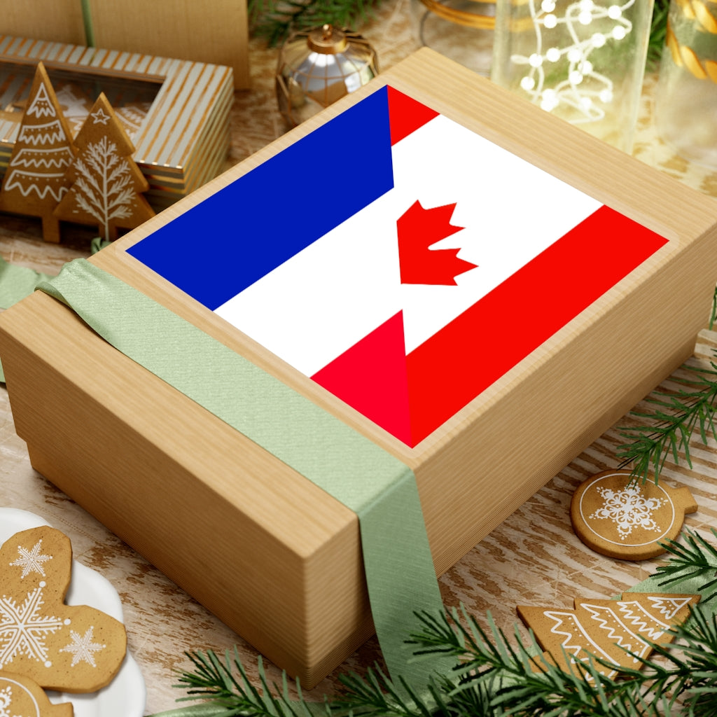 Canadian French Flag Sticker | Canada France Stickers