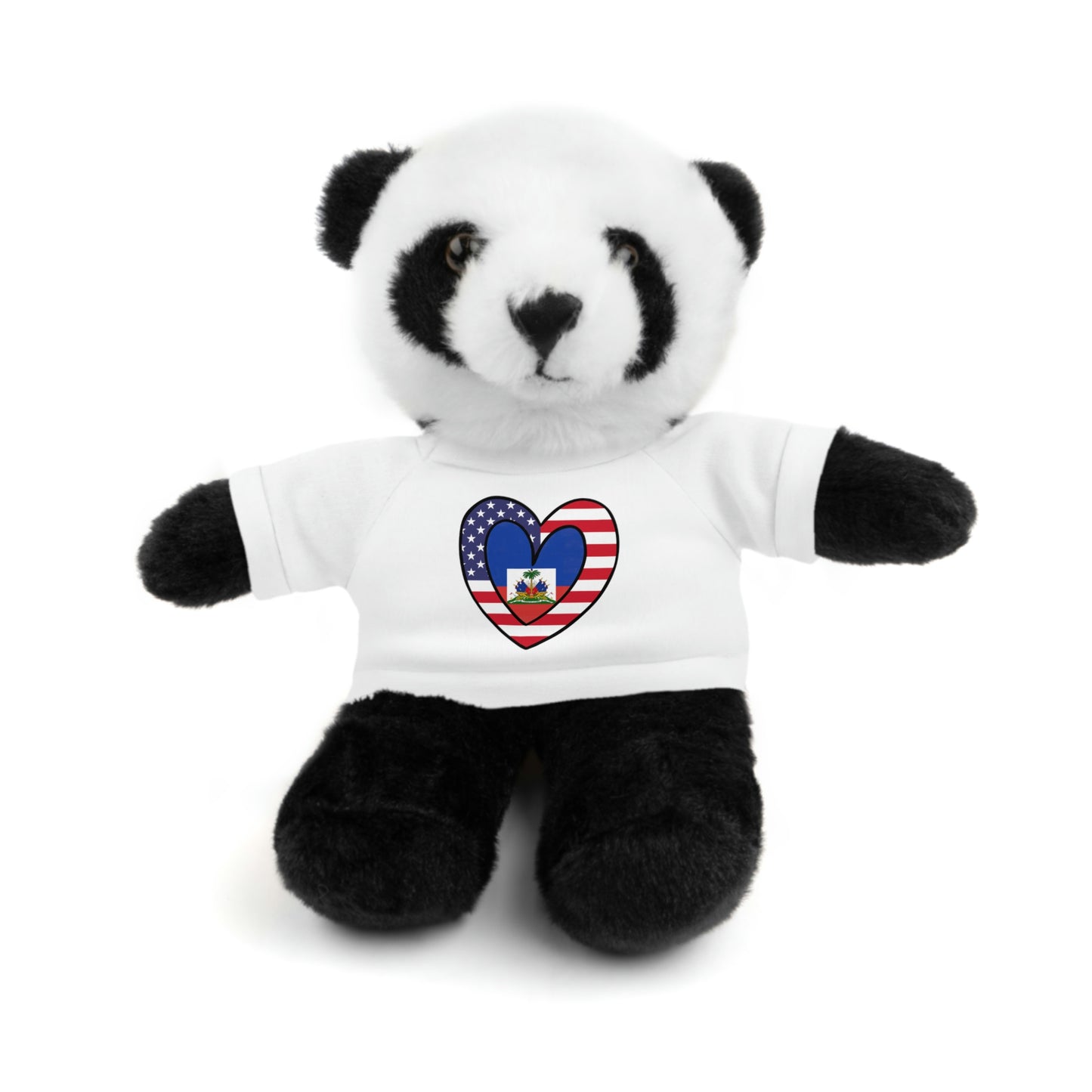 Haitian American Valentines Day Gift Stuffed Animal | Haiti USA Flag Toy