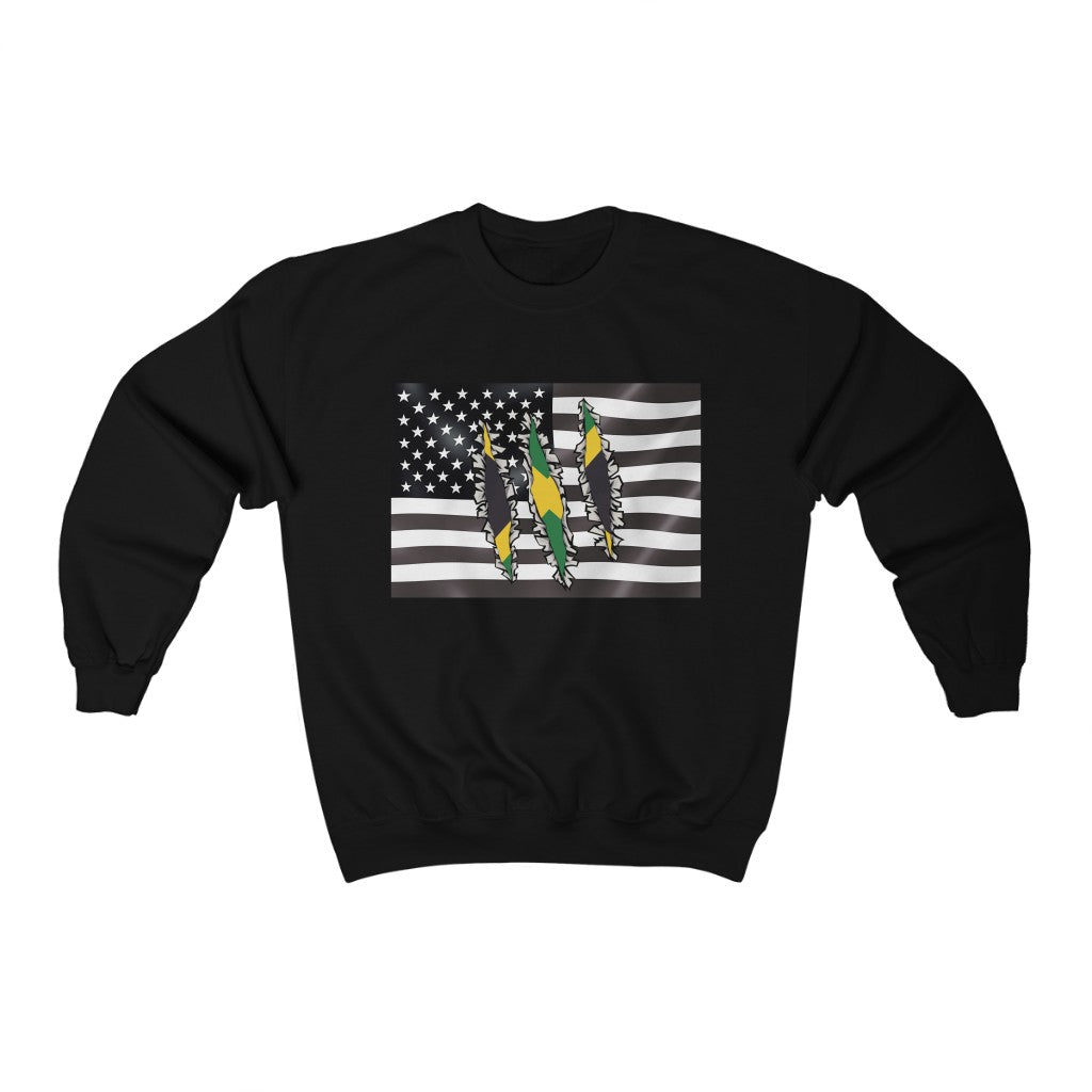 Jamaican American Flag Sweatshirt | Jamaica United States Men Women Pullover