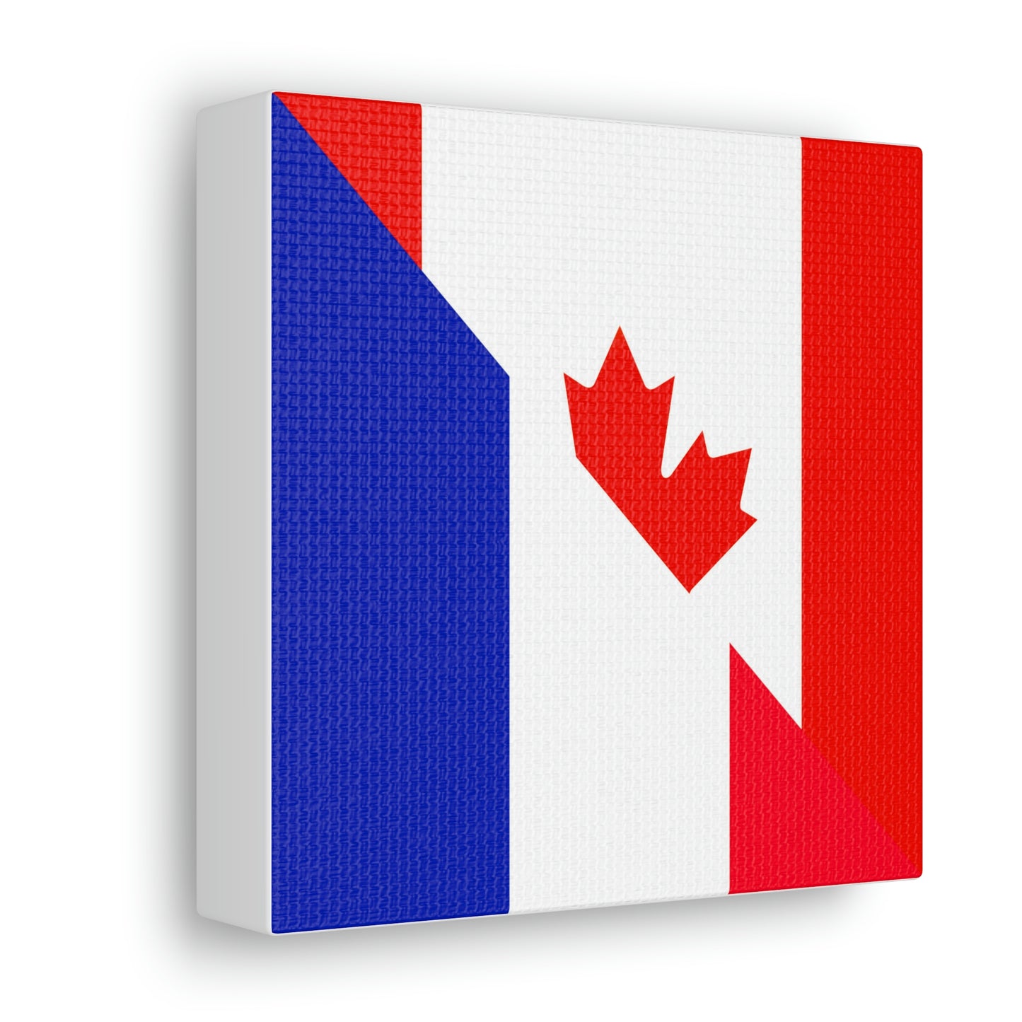 French Canadian Flag France Canada Canvas Gallery Wraps | Wall Art