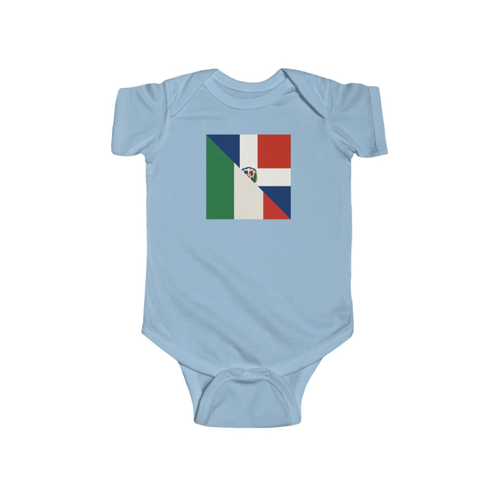 Half Dr Dominican Republic Italian Flag Baby Bodysuit | Boy Girl