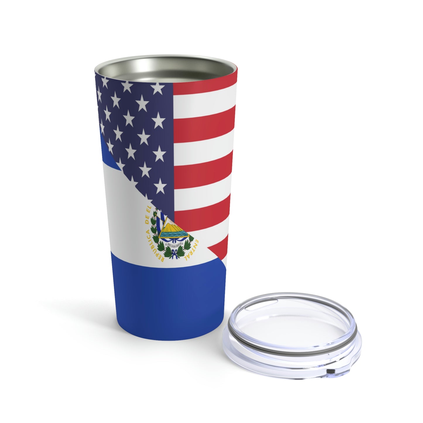 El Salvador American Flag USA Tumbler 20oz