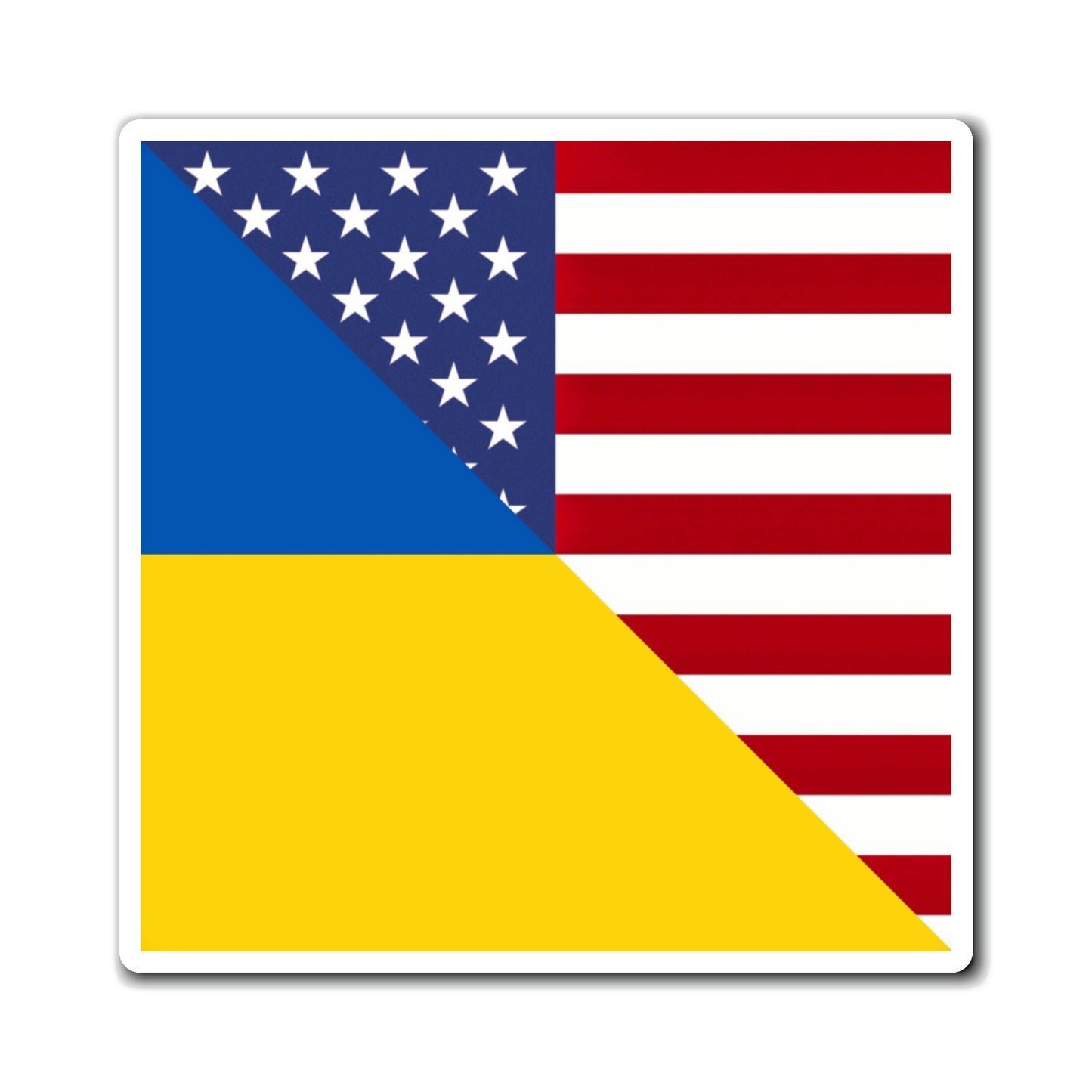 Ukrainian American Flag | Half Ukraine USA Magnet