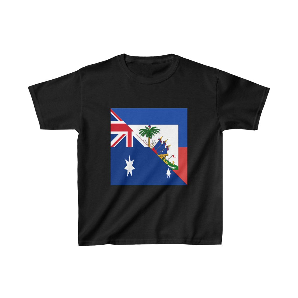 Kids Australian Haitian Flag Australia Haiti T-Shirt | Unisex Tee Shirt