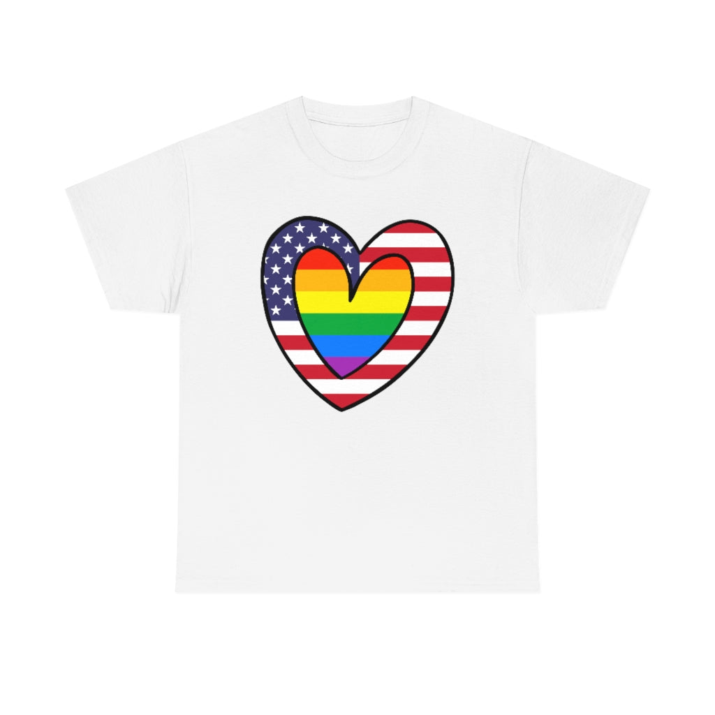 Rainbow Flag T-Shirt | Unisex LGBTQ Gay American Pride Men Women Tee