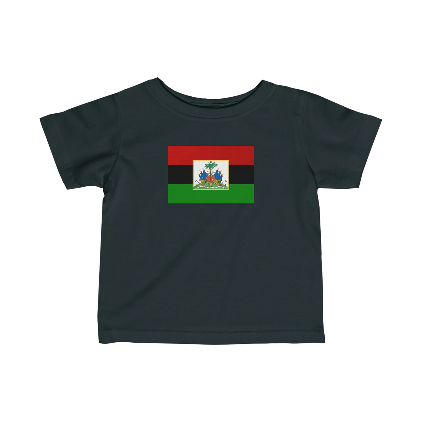 Infant Pan-African Haitian Flag | Pan African Haiti Toddler Tee Shirt