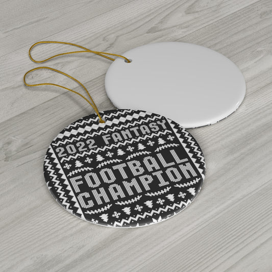 Fantasy Football Champion 2022 Ceramic Ornament | Champ Christmas Tree