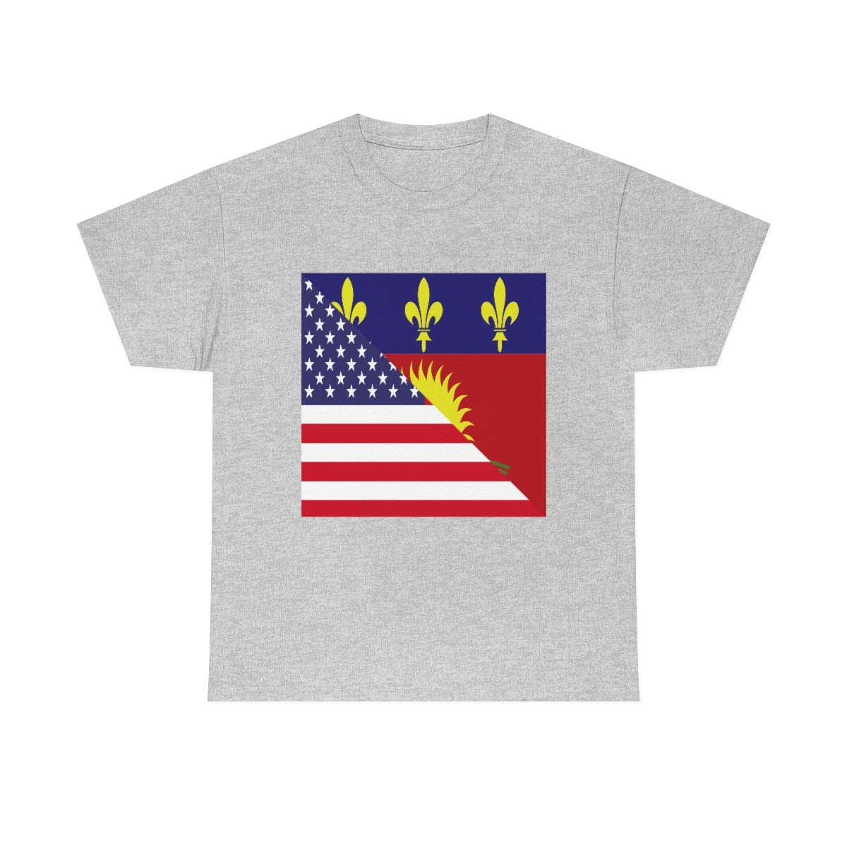 Guadeloupe American Flag Half Guadeloupean USA T-Shirt | Unisex Tee Shirt