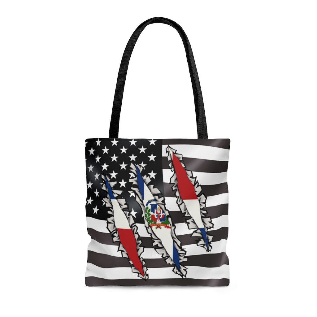 Dominican Republic American Flag Tote Bag | DR USA Expatriate Bag