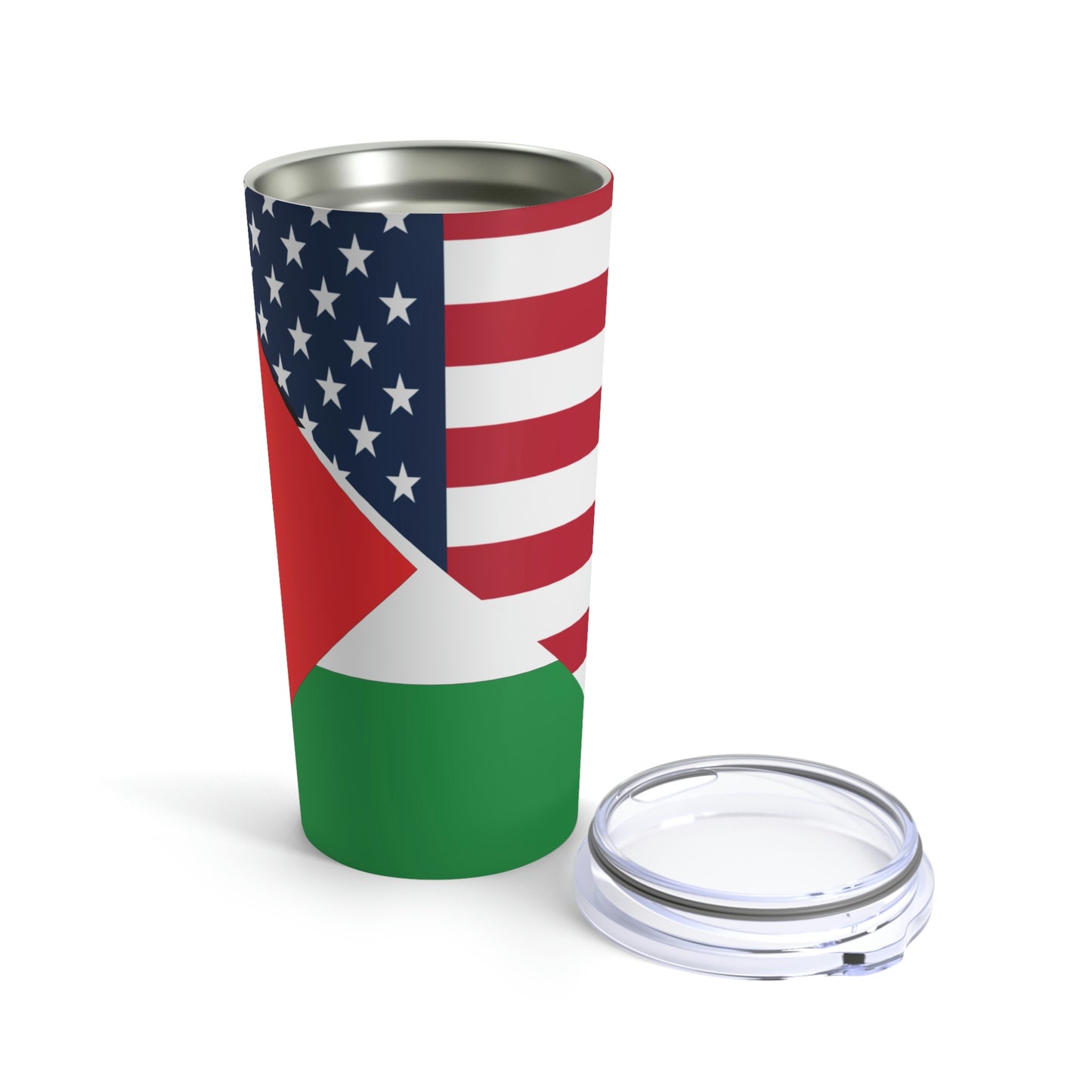 Jordan American Flag Half Jordanian USA Tumbler 20oz Beverage Container