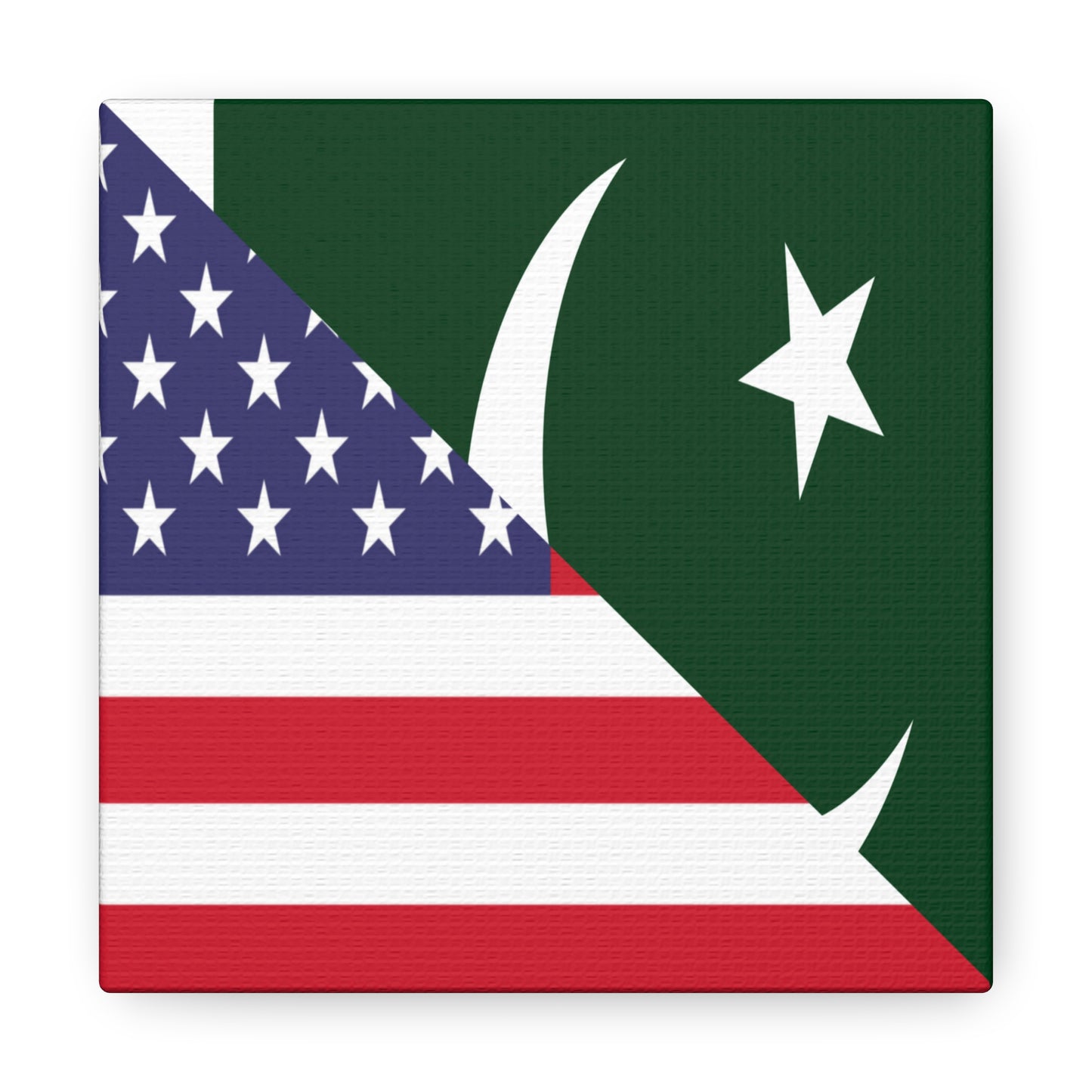 Pakistani American Flag Pakistan USA Canvas Gallery Wraps | Wall Art