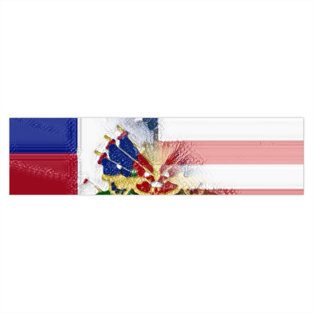 Haitian American Flag Bumper Stickers