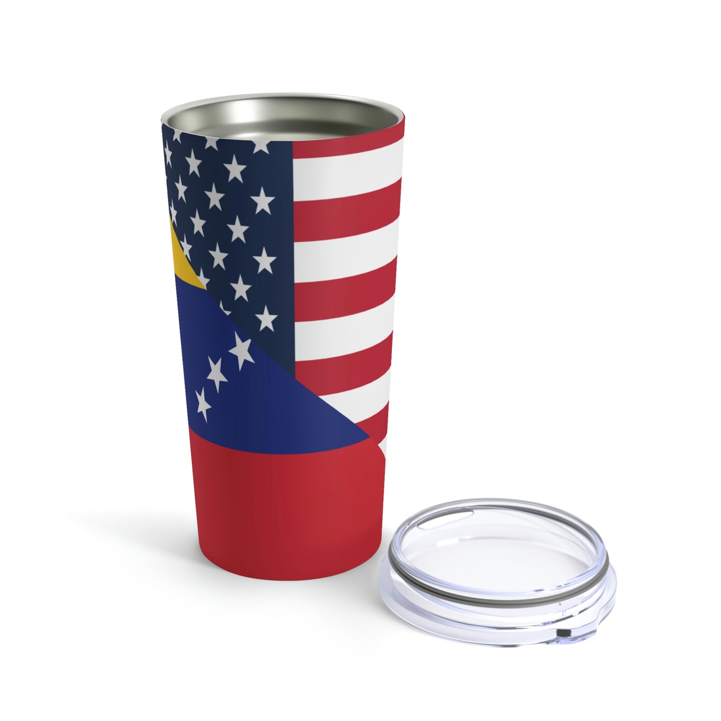 Venezuela American Flag Half Venezuelan USA Tumbler 20oz Beverage Container