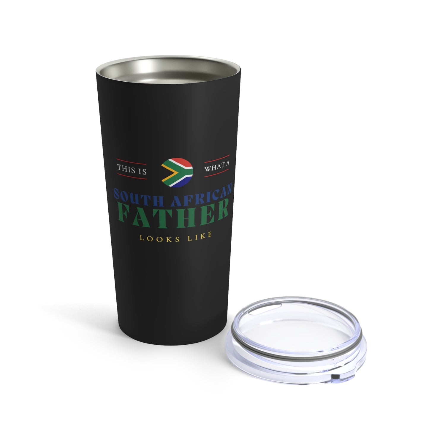 South African Father Looks Like Africa Flag Fathers Day Tumbler 20oz Beverage Container